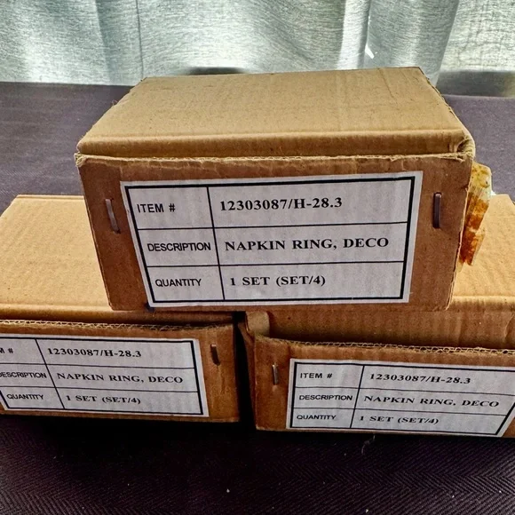 Rare! Vintage 2005 Ralph Lauren Silver Plated Napkin Rings new in boxes! - Picture 9 of 10